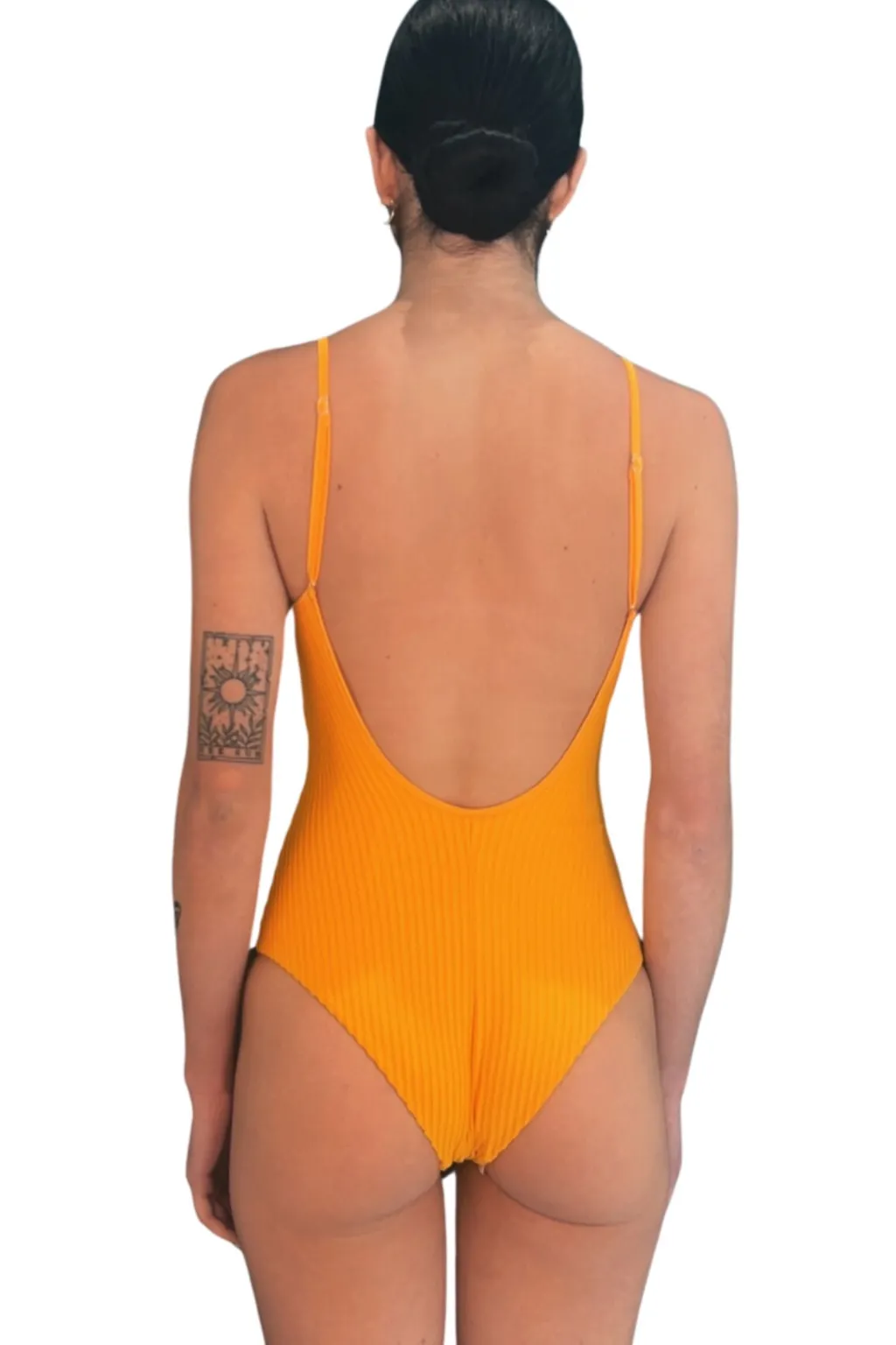 vintage_stripe_saffron_cu_1.webp Sale Vintage Stripe Cutie One Piece Standard Cut One Pieces