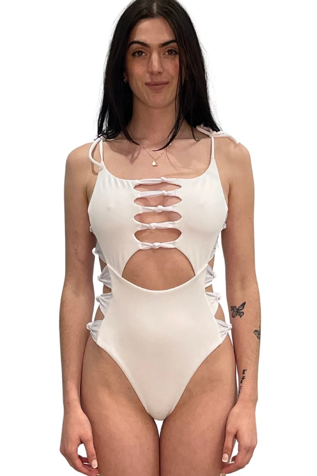 white_gem_one_piece__gone_0.webp New Gem One Piece | Gone Bananas Beachwear | San Diego | Swimwear High Leg One Pieces
