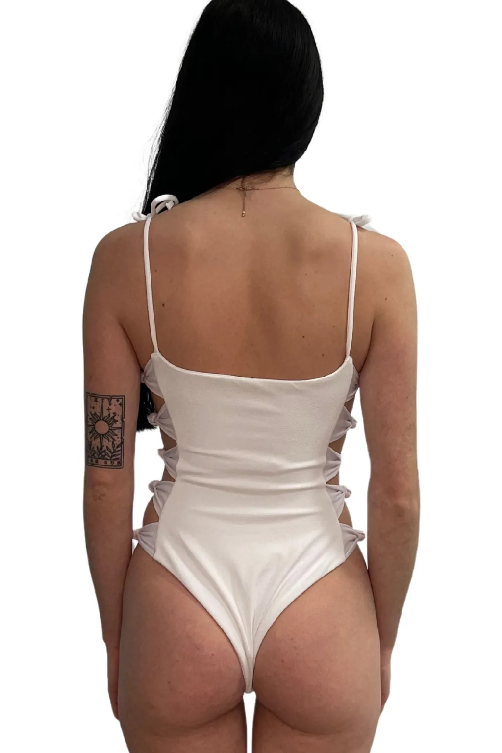 white_gem_one_piece__gone_1.webp New Gem One Piece | Gone Bananas Beachwear | San Diego | Swimwear High Leg One Pieces